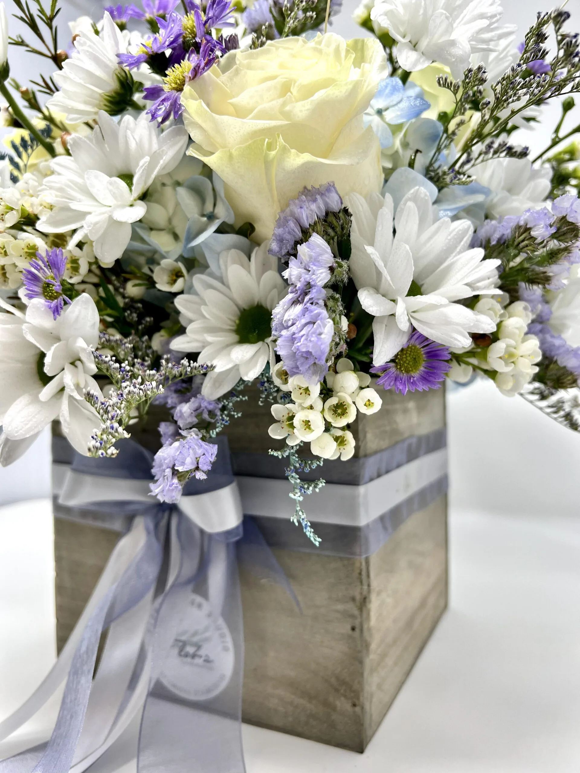 Buy floral arrangement wooden box in vancouver