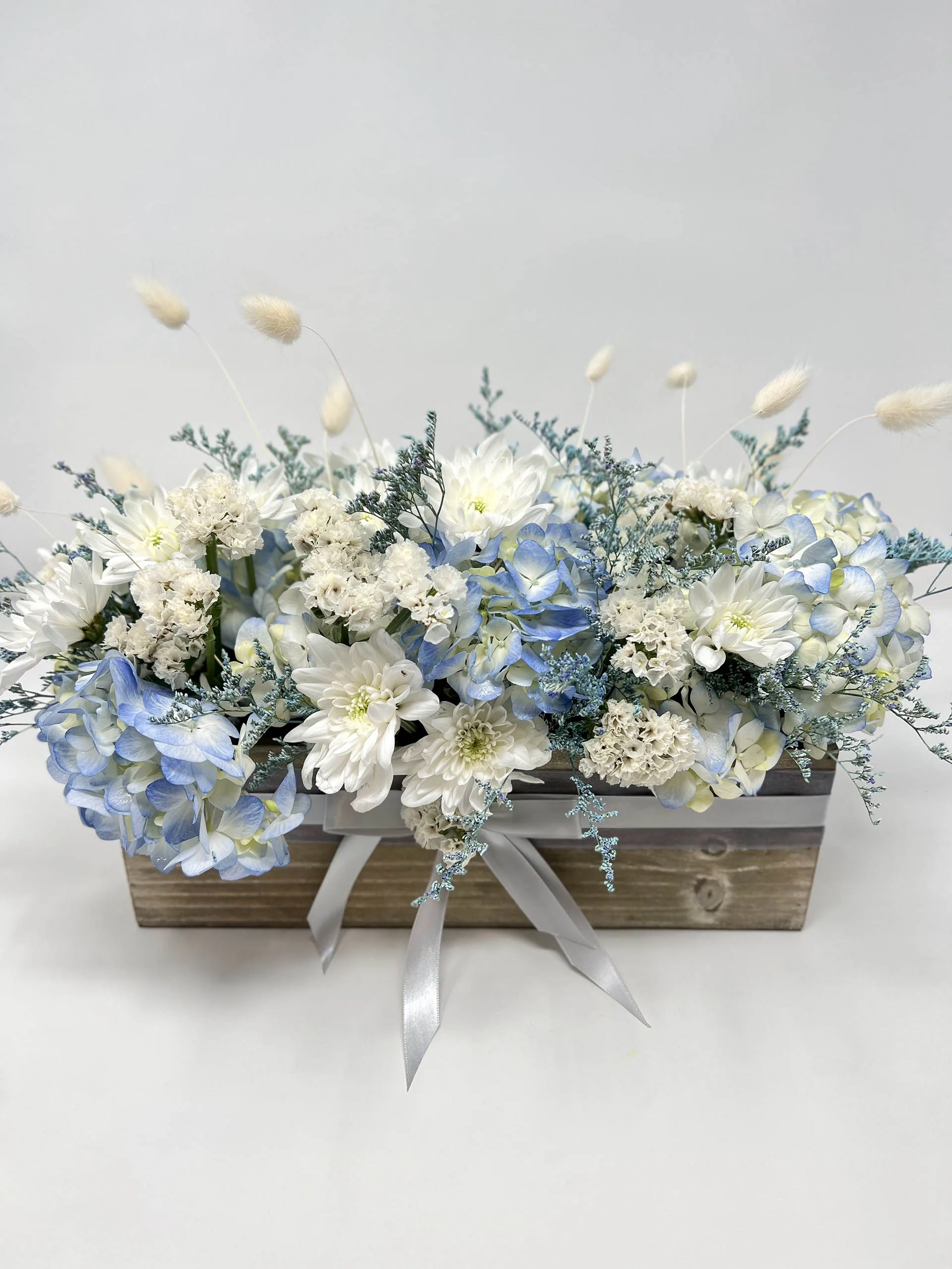 buy Wooden Box Centerpiece Floral Arrangement Vancouver
