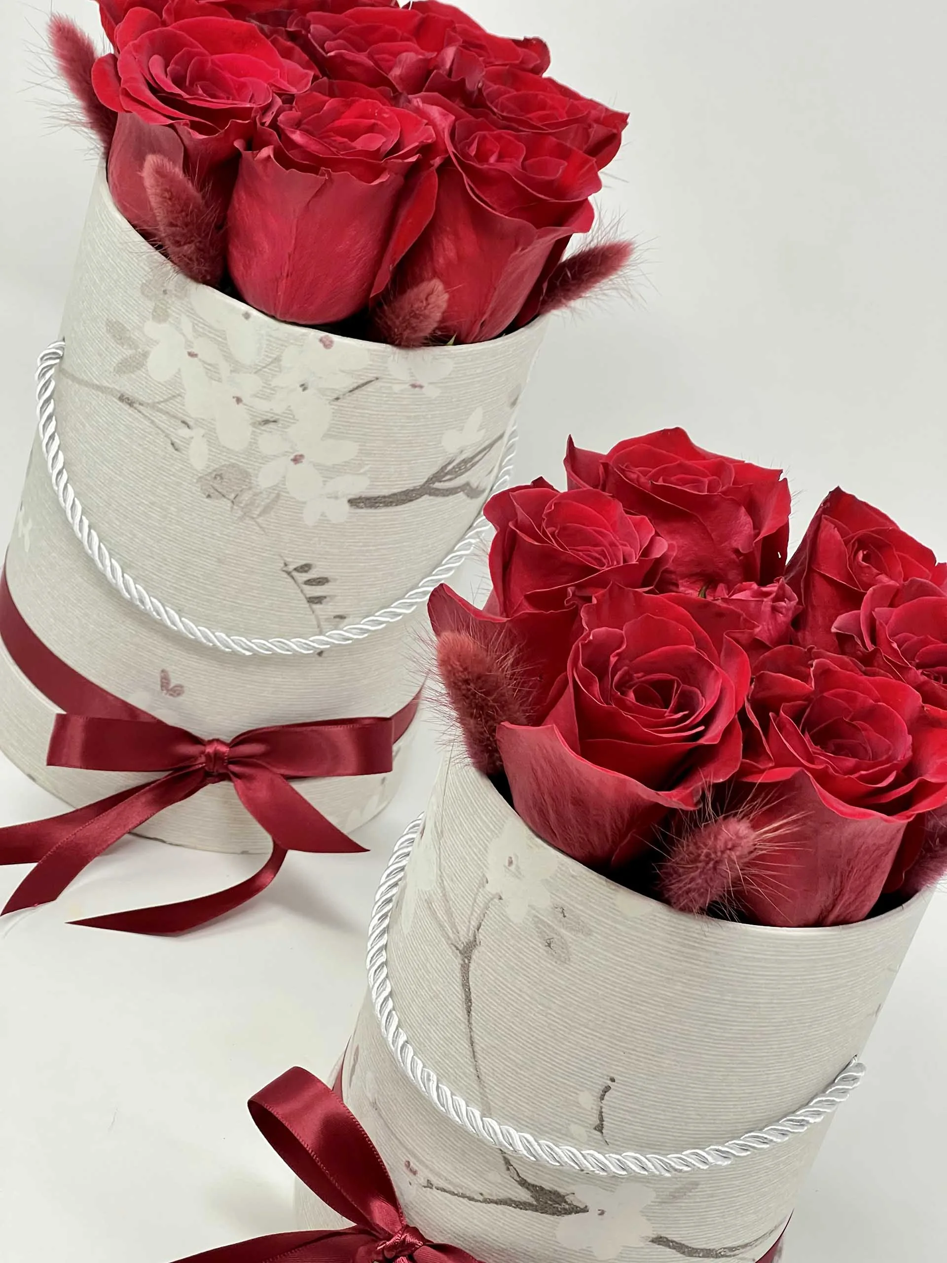 valentine rose gift box with preserved red roses – Floba Vancouver