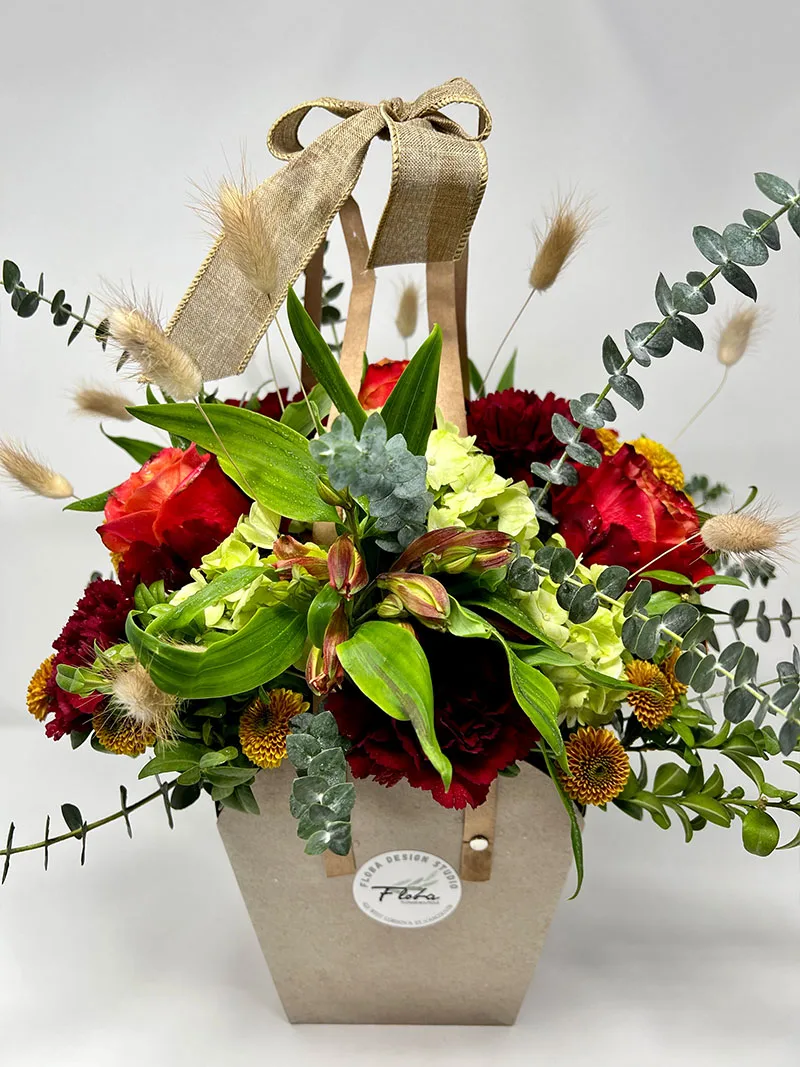 Floral basket arrangement – [Color Theme] – Floba Vancouver