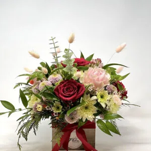 Custom rose box red and pink roses Vancouver