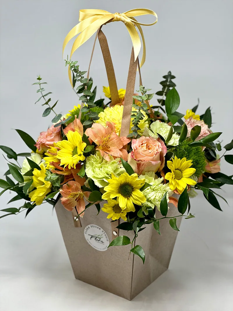 Floral basket arrangement – [Color Theme] – Floba Vancouver