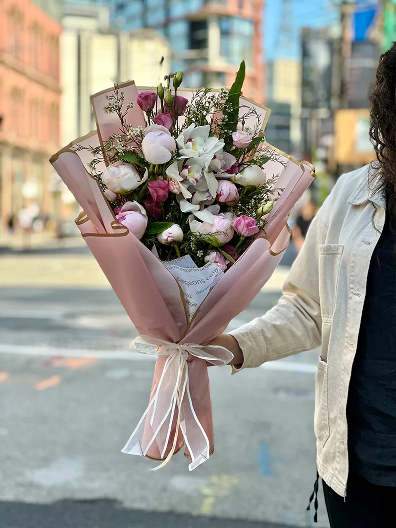 Orchid Peony Arrangement