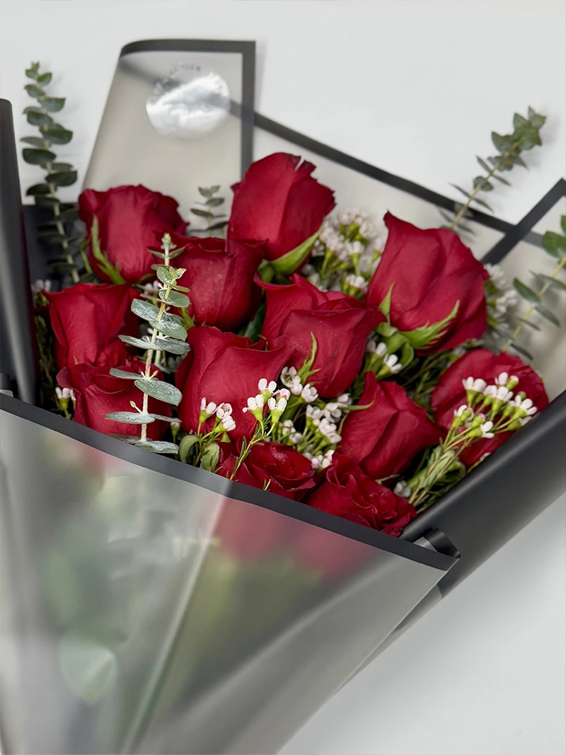 Eternal Scarlet Bouquet - Stylish Red Roses Arrangement Eternal Scarlet Bouquet - Vancouver Flower Delivery